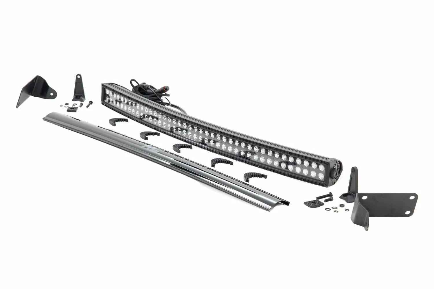 Fits Ram 2500_3500 4WD(10-18) LED Light Bumper Mount 40_ Black Dual Row 70570B